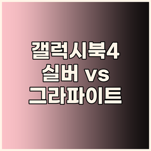 삼성 갤럭시북4 실버 vs 그라파이트..