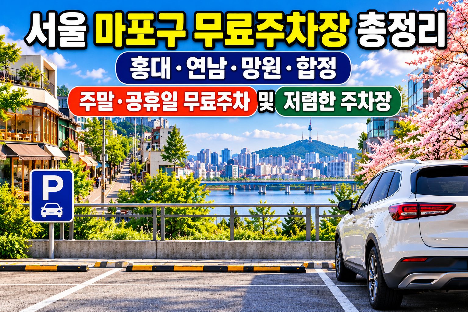 서울 마포구 무료주차장 총정리|홍대·연남·망원·합정 주말·공휴일 무료주차 및 저렴한 주차장 관련 사진