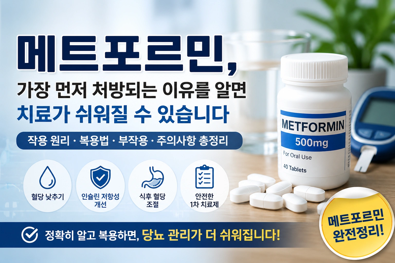 메트포르민, 가장 먼저 처방되는 이유를 알면 치료가 쉬워질 수 있습니다