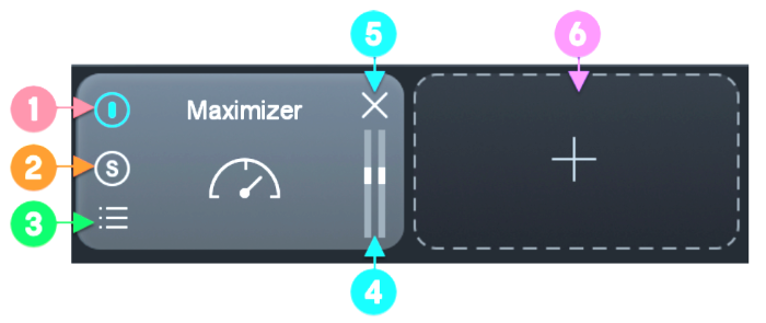 시그널 체인 영역에서 사용할 수 있는 컨트롤