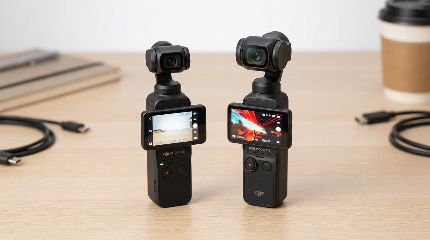 DJI 오즈모포켓 4와 전작인 포켓 3의 디자인 및 외관 차이 비교