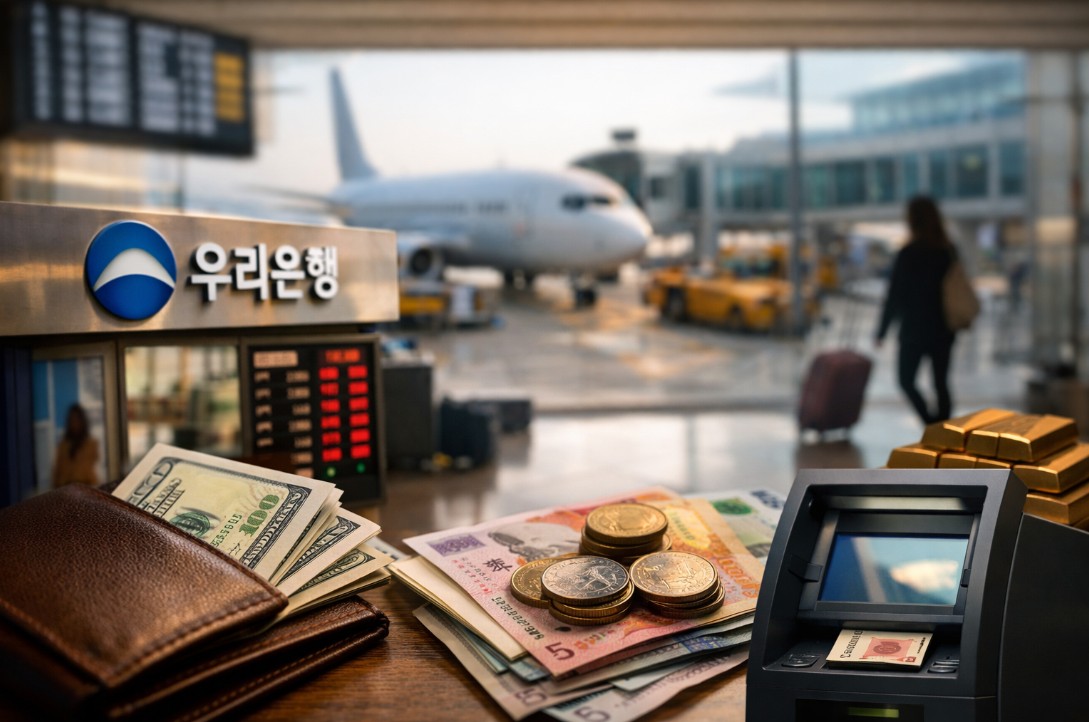 김포공항 우리은행 환전 위치 총정리|운영시간·ATM 수수료·환전 꿀팁까지 한번에 관련 사진