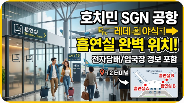 베트남 호치민 떤선녓 국제공항 (SGN) 공항 흡연 장소 흡연실 위치