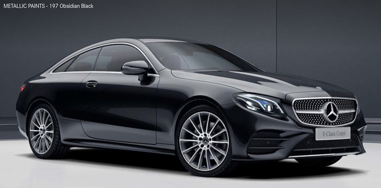 Obsidian Black( 색상코드 : 197) 벤츠 e 클래스 쿠페 Obsidian Black( 색상코드 : 197)