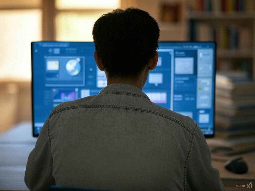 자신만의 학습 공간에서 집중하는 모습