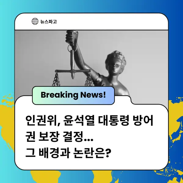 인권위, 윤석열 대통령 방어권 보장 결정