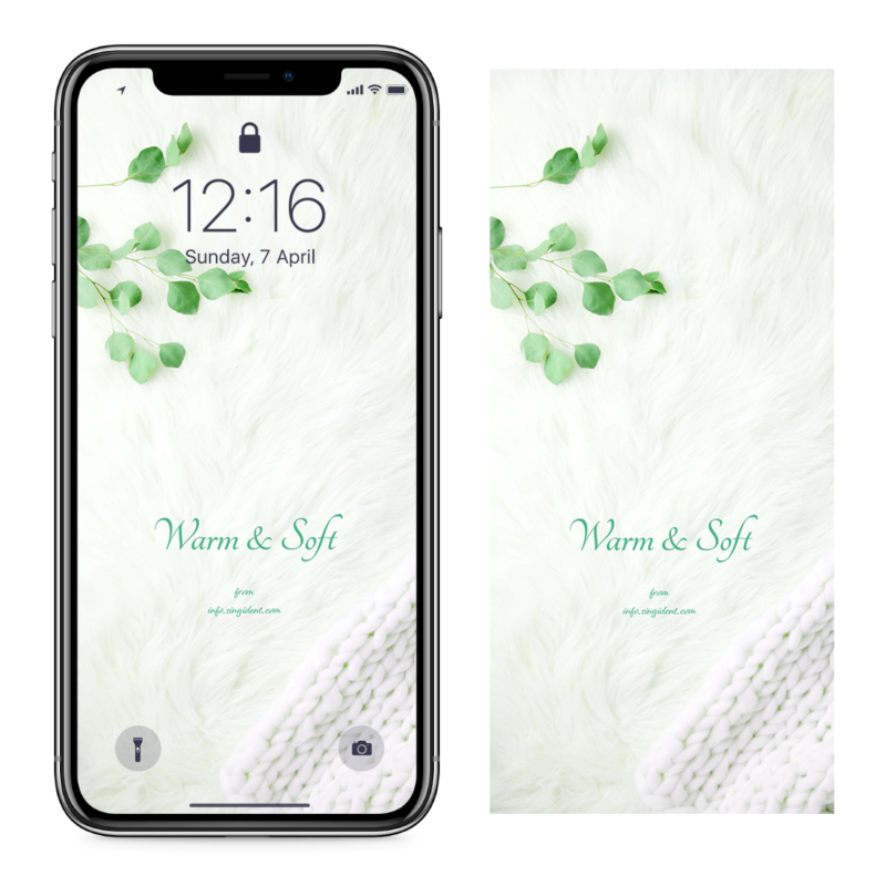 03 흰색 털 C - Warm & Soft 아이폰흰색배경화면