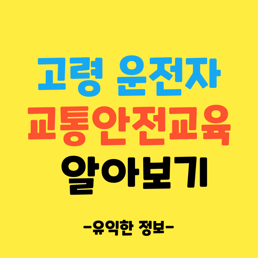고령-운전자-교통-안전교육-알아보기