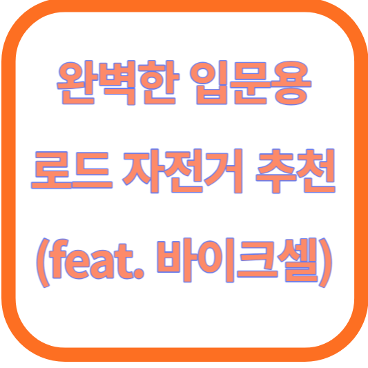 완벽한 입문용 로드 자전거(바이크) 추천(feat. 바이크셀)