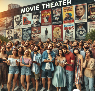 어떤영화를볼지 고민하는 사람들