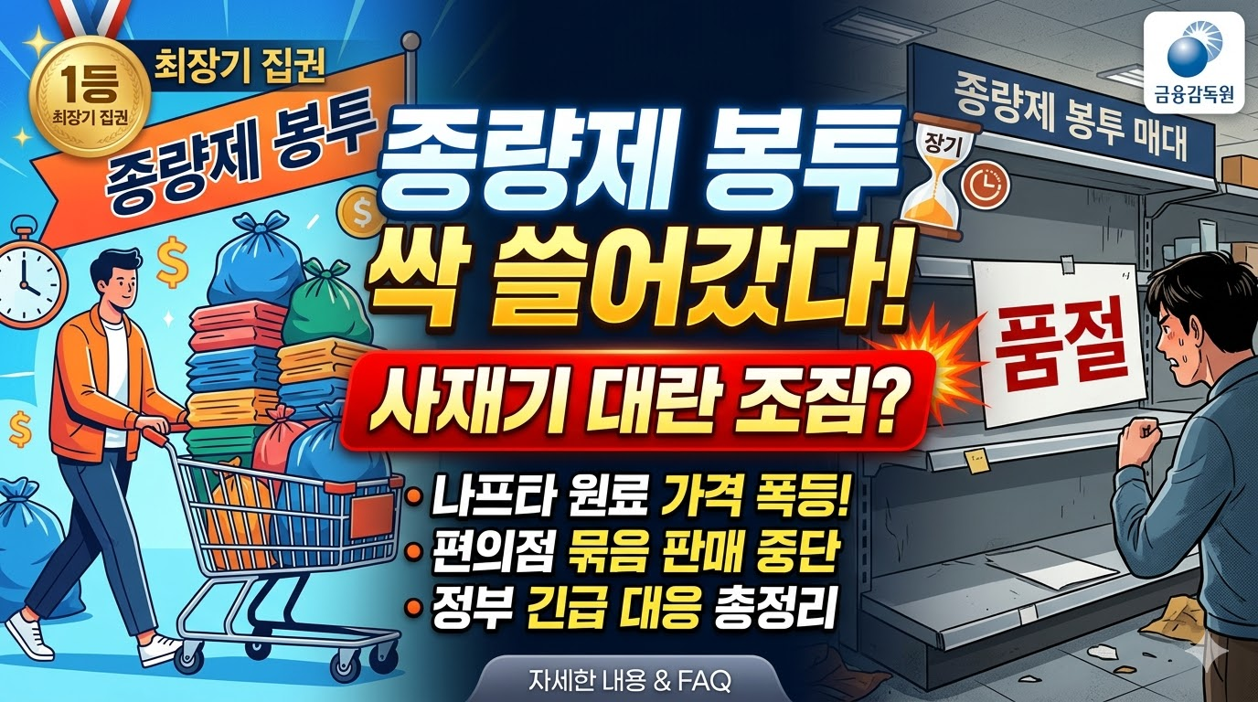 종량제 봉투 대란 현실화?｜사재기 이유&middot;가격 상승 가능성&middot;지금 사야 하는지 총정리