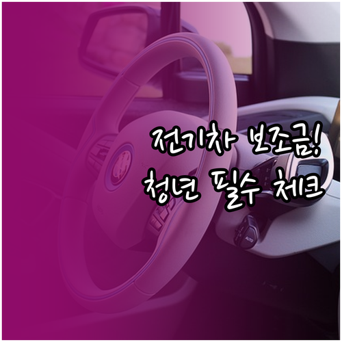 청년 전기차 보조금 지원 금액과 지자..