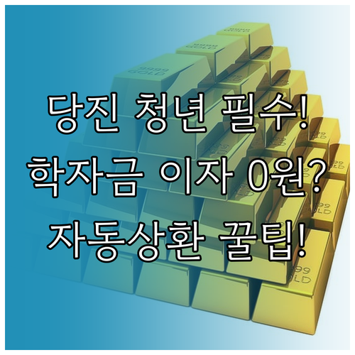 당진시 청년 학자금 이자지원 대상 및..