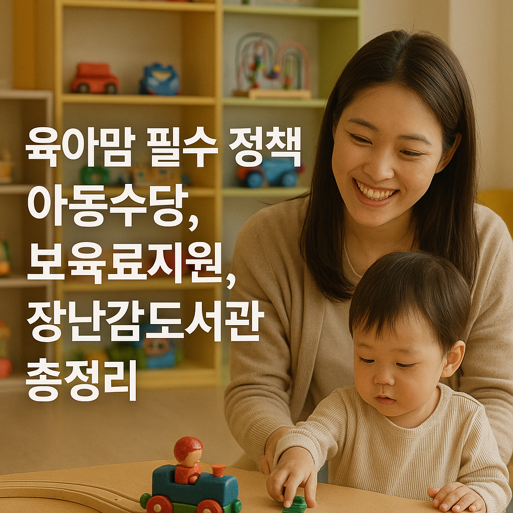 육아맘 필수 정책! 아동수당, 보육료지원, 장난감도서관까지 총정리