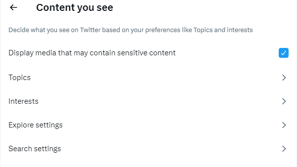 트위터 민감한 콘텐츠 해제 방법