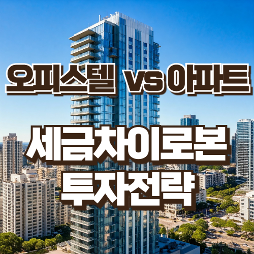 오피스텔 vs 아파트 세금차이로 본 투자전략