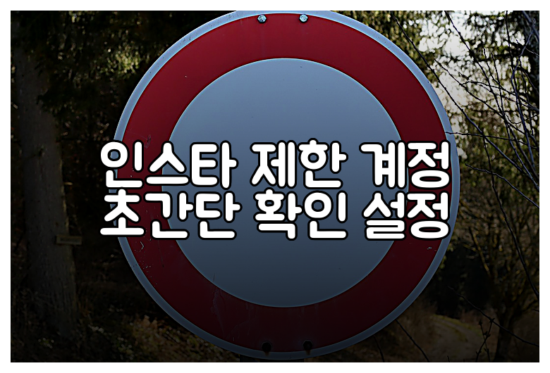 인스타 제한 계정 초간단 확인 설정