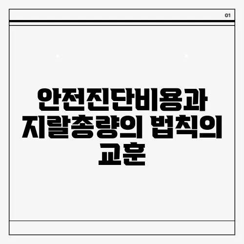 안전진단비용과 지랄총량의 법칙의 교훈
