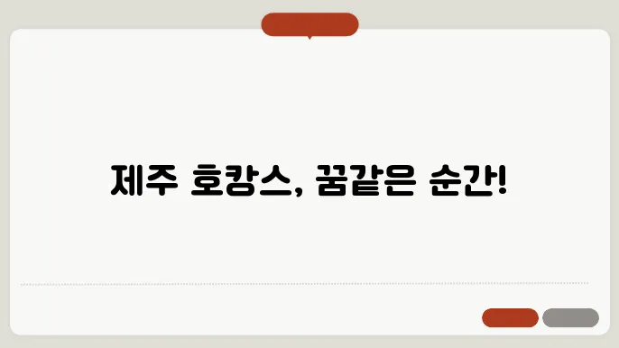 제주도 호텔 추천 BEST 5