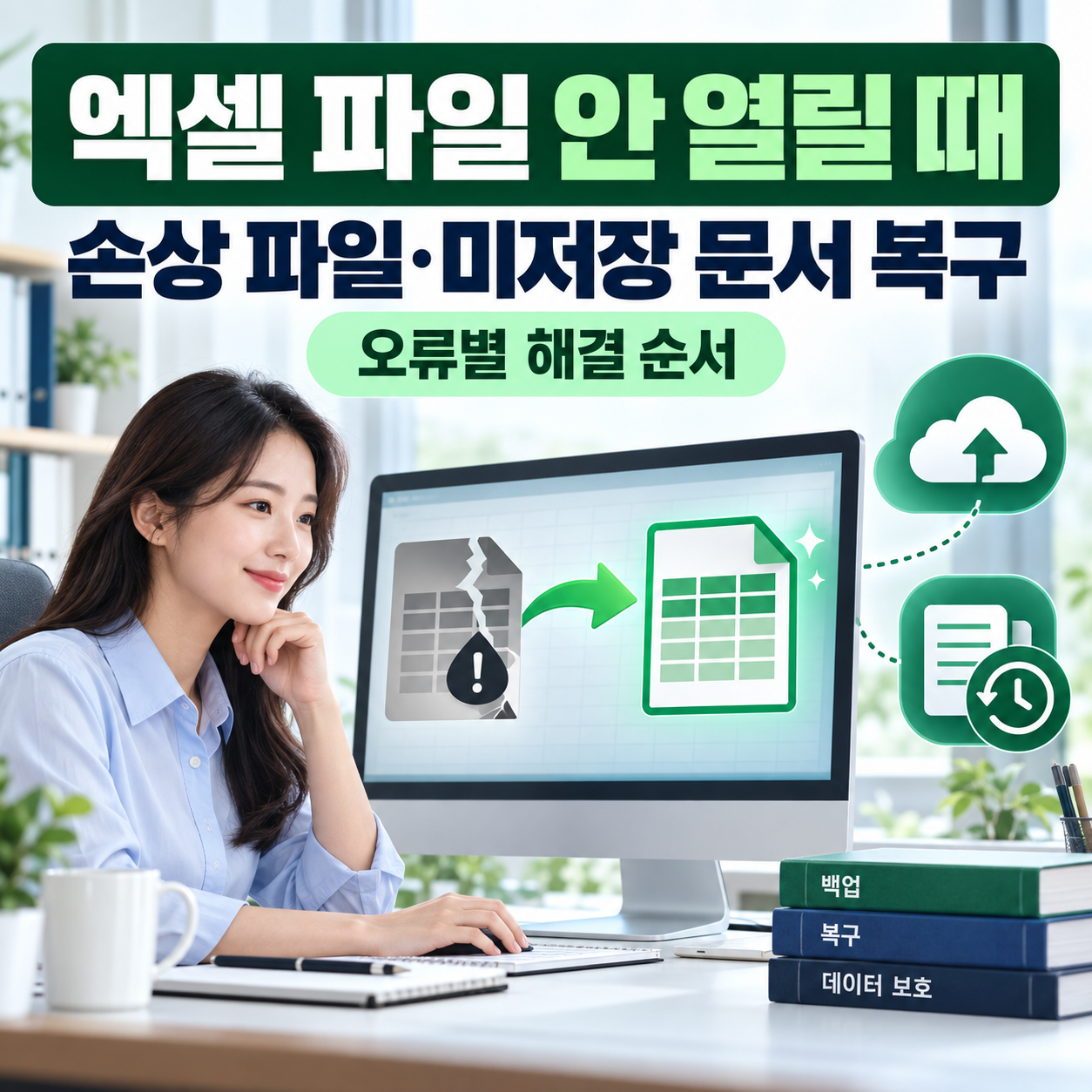 엑셀 파일 안 열릴 때 복구 방법 - 손상된 파일·저장 안 한 문서 되살리기