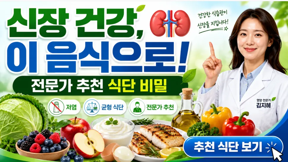 신장 건강, 이 음식으로 지키세요! 전문가 추천 식단 비밀 대공개
