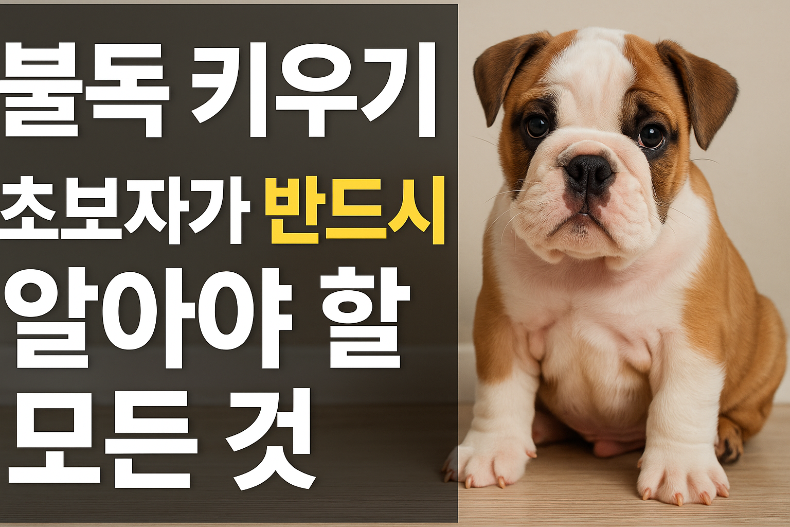 불독 키우기&amp;#44; 초보자가 반드시 알아야 할 모든 것
