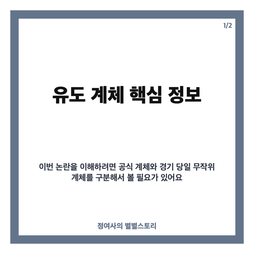 유도 계체, 정수진 무작위 계체 탈락 배경과 쟁점 정리 카드뉴스 1