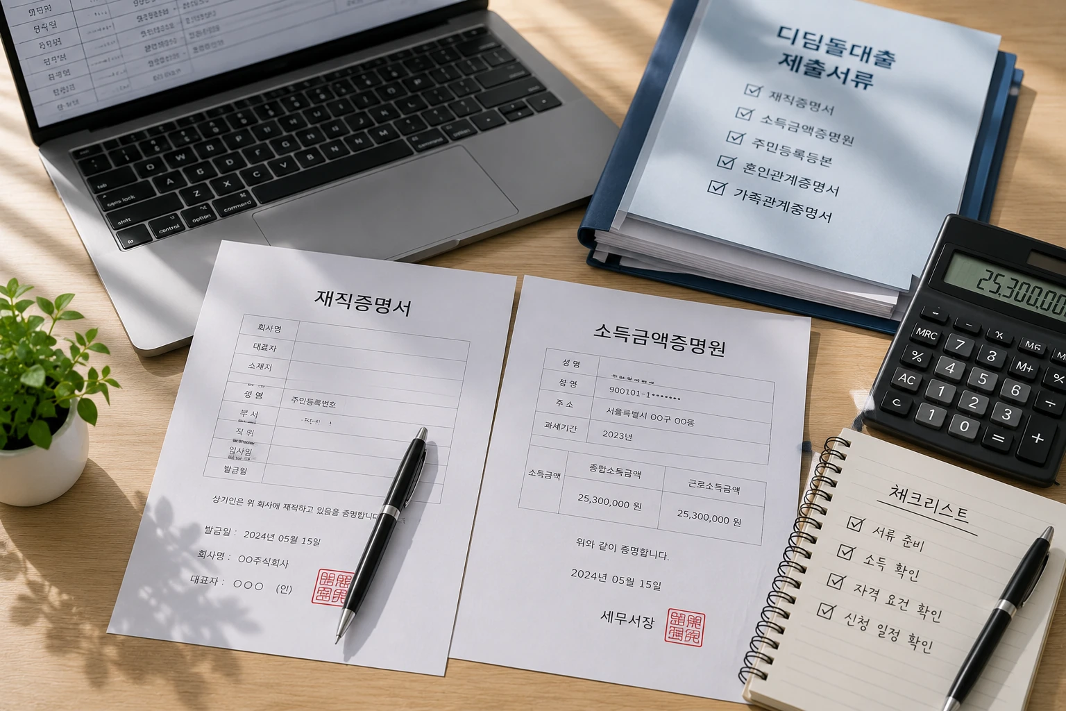 신혼부부 디딤돌대출 직장인 제출서류와 소득증빙 서류 준비