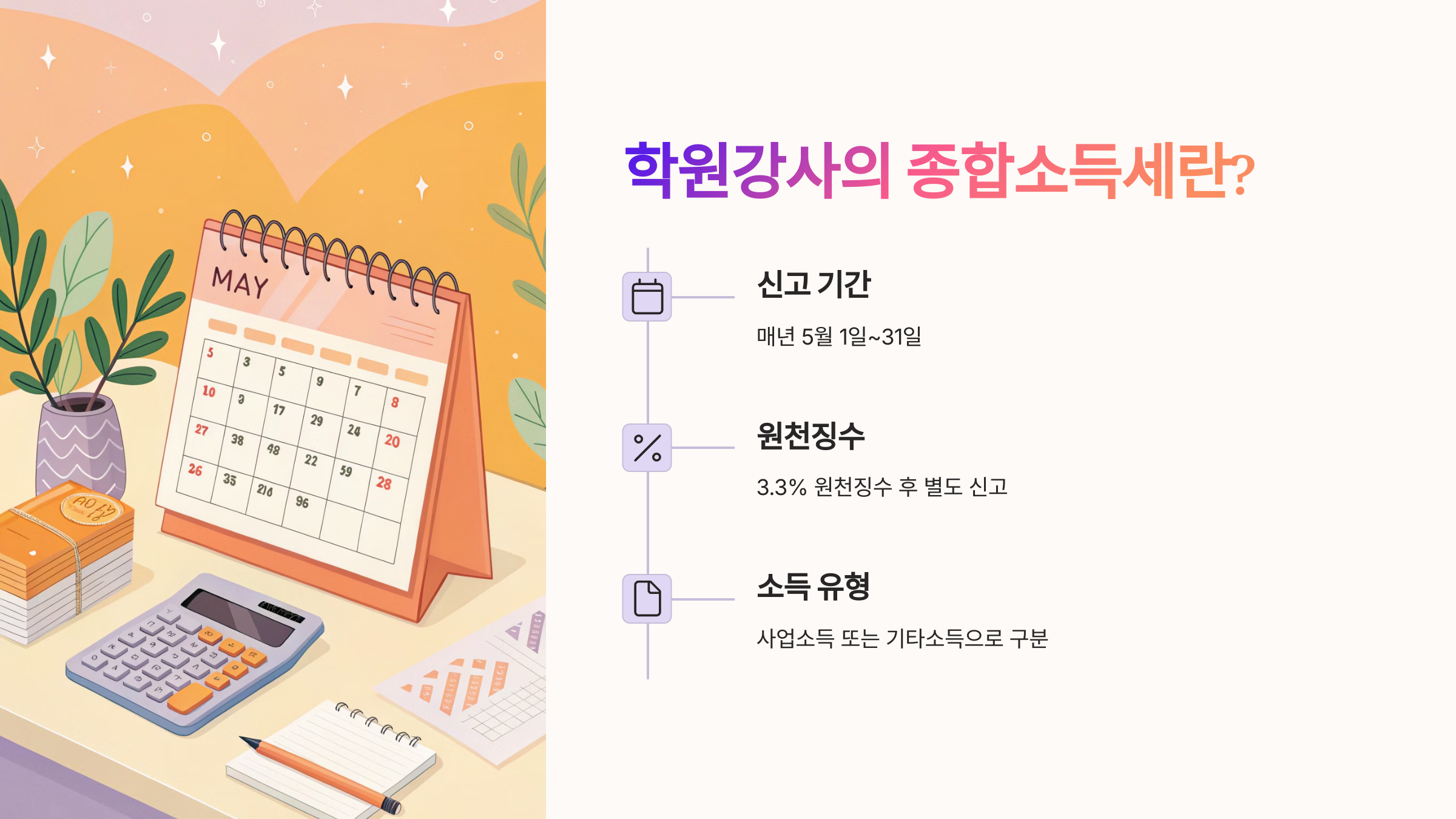 📌 학원강사의 종합소득세란?