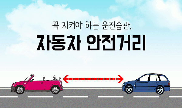 도로교통법상 안전거리 이미지