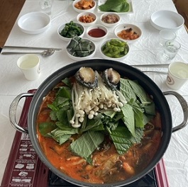 전복파김치장어탕