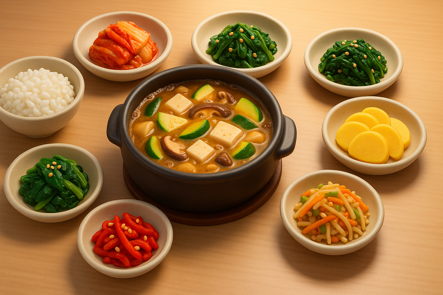 서산 로컬푸드로 만든 먹음직스러운 한상차림