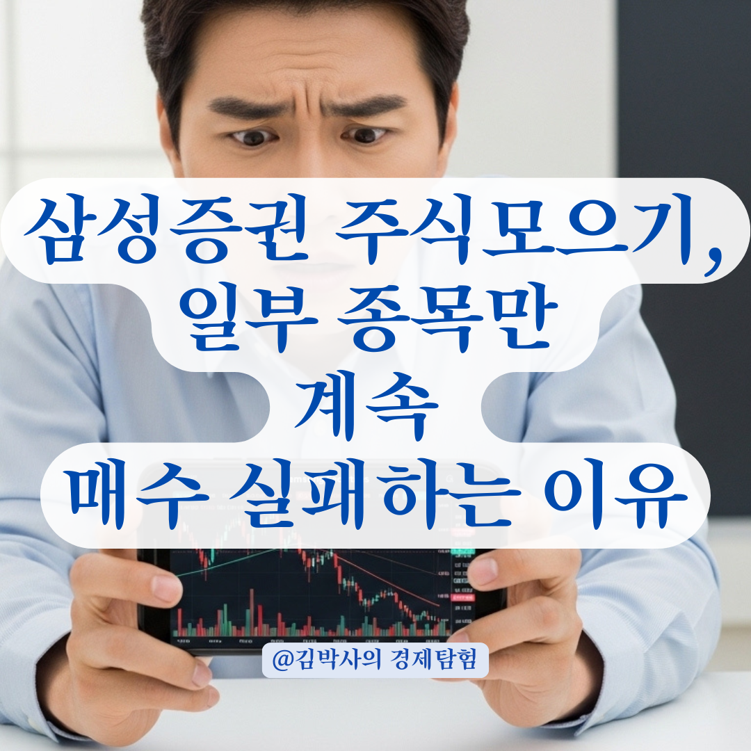 삼성증권 주식 모으기, 일부 종목만 매수 실패하는 이유 정리.