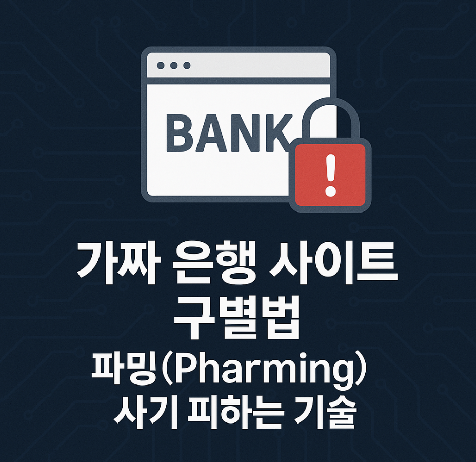 가짜 은행 사이트 구별법, 파밍(Pharming) 사기 피하는 기술