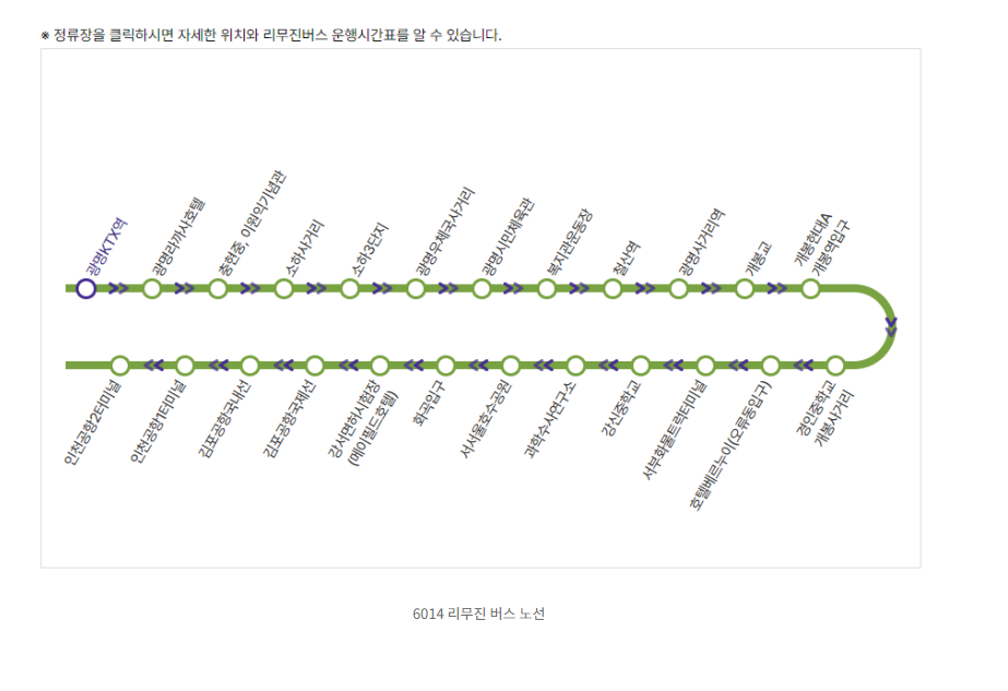 김포공항 리무진버스 시간표