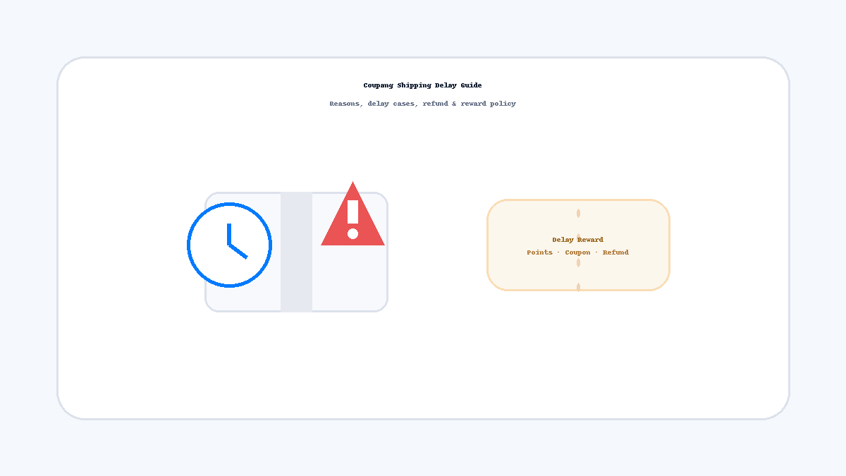 쿠팡 배송 예정일 지났을 때 대처법｜배송 지연 보상&middot;환불 요청 방법 완벽 가이드