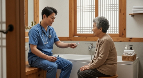 가정 내 방문간호 모습