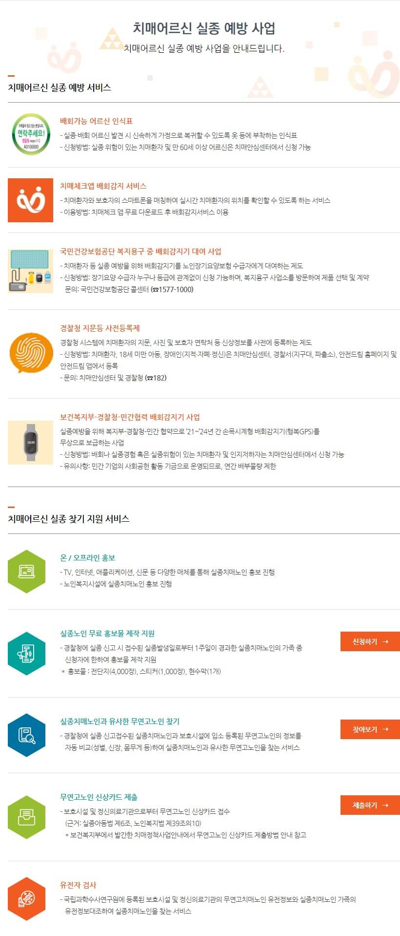치매어르신 실종 예방 사업안내