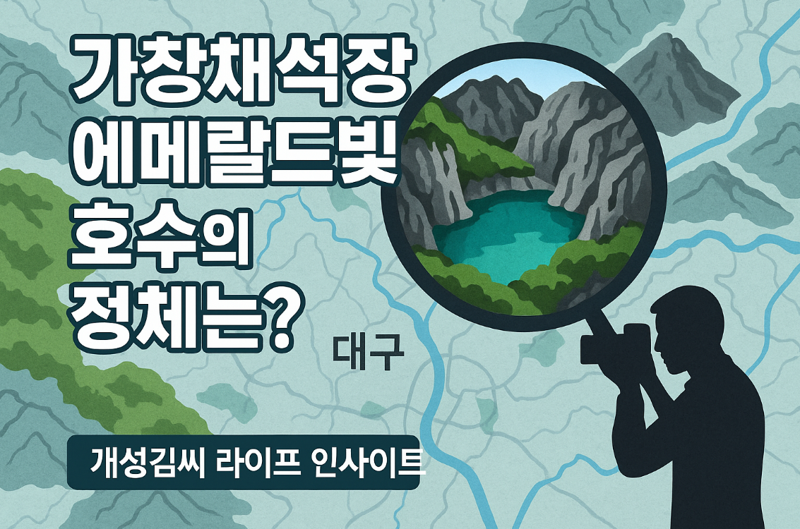 가창채석장,대구 가창 채석장 가는 법,가창 폐채석장 수질,가창채석장 출입 가능,에메랄드빛 호수 사진 명소,대구 가볼만한 숨은 핫플