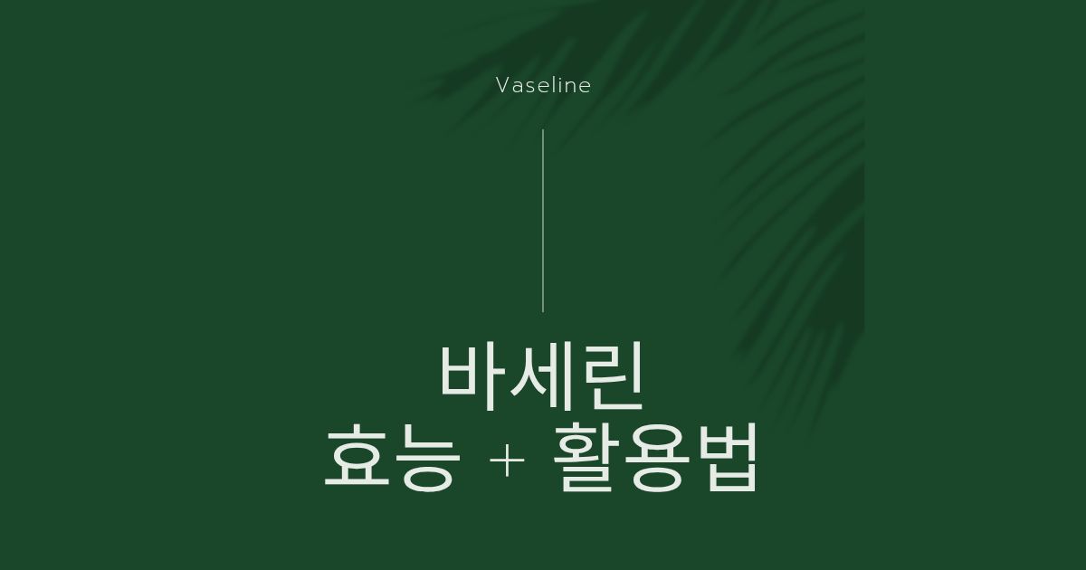 바세린 효능 활용법 썸네일 이미지