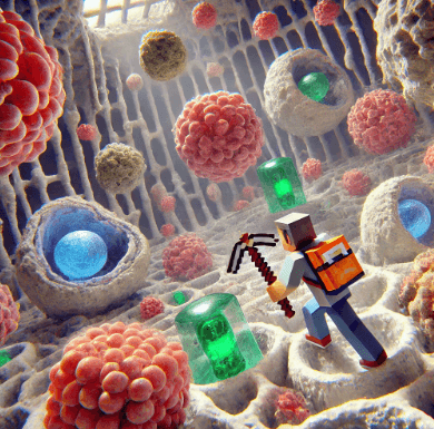 마인크래프트에서 세포 구조 탐험하기