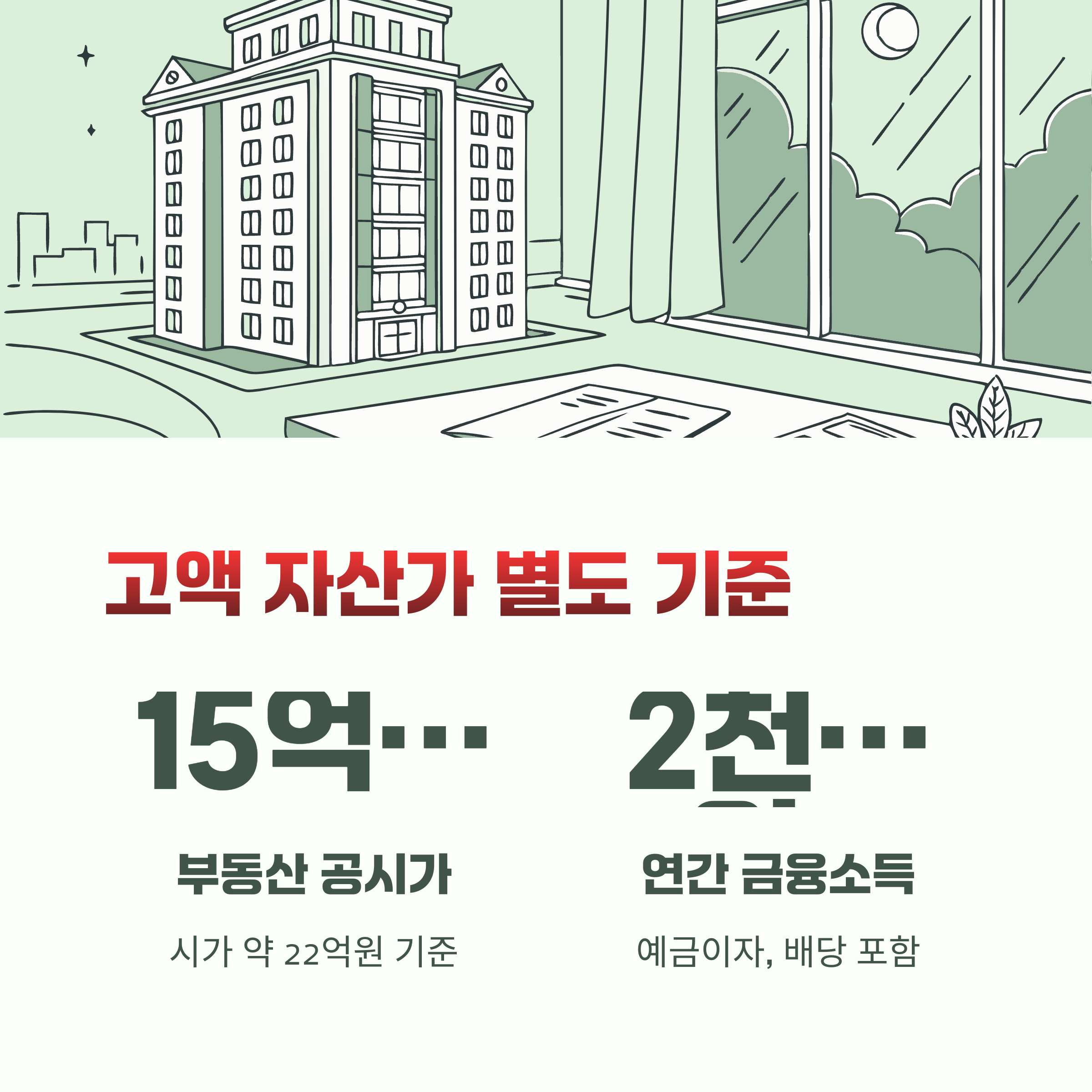 고액 자산가 별도 기준