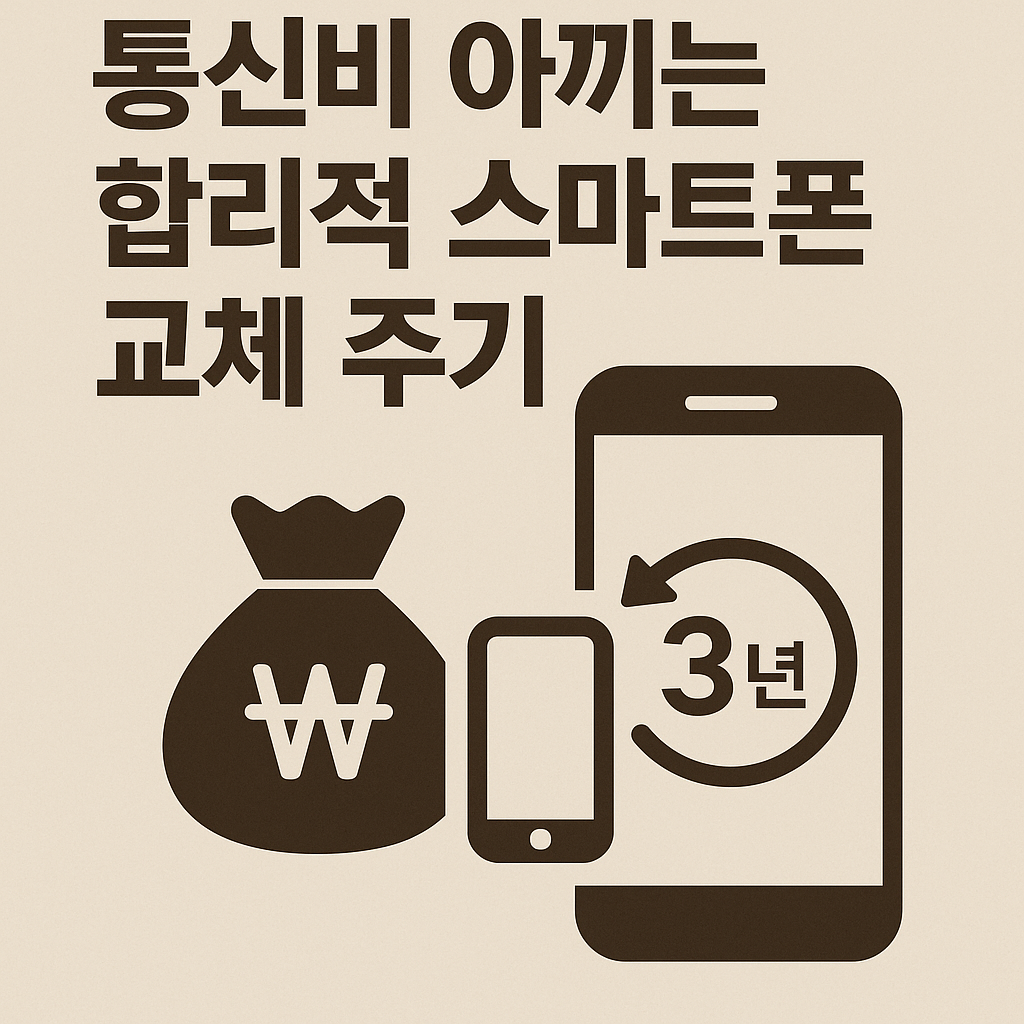 스마트폰 교체 주기를 나타내는 인포그래픽 이미지