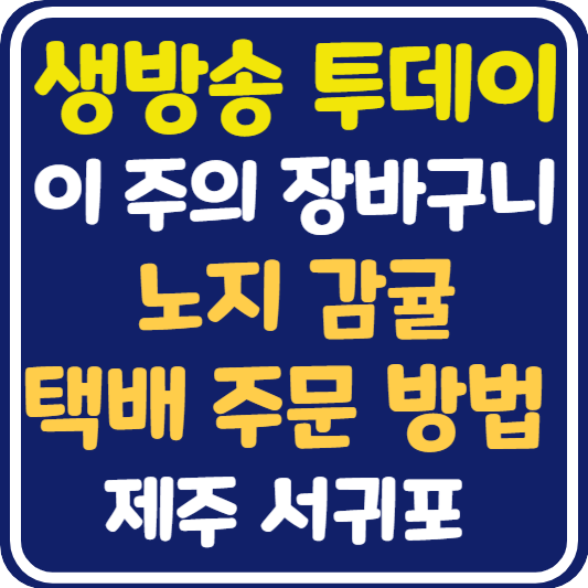 생방송 투데이 제주 감귤 택배 주문 방법 : 이 주의 장바구니