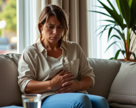 장염으로 힘든 사람