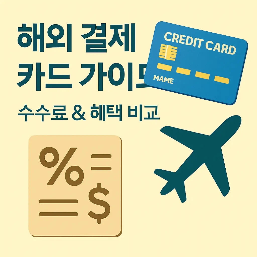해외 결제 카드 가이드 - 수수료 &amp; 혜택 비교