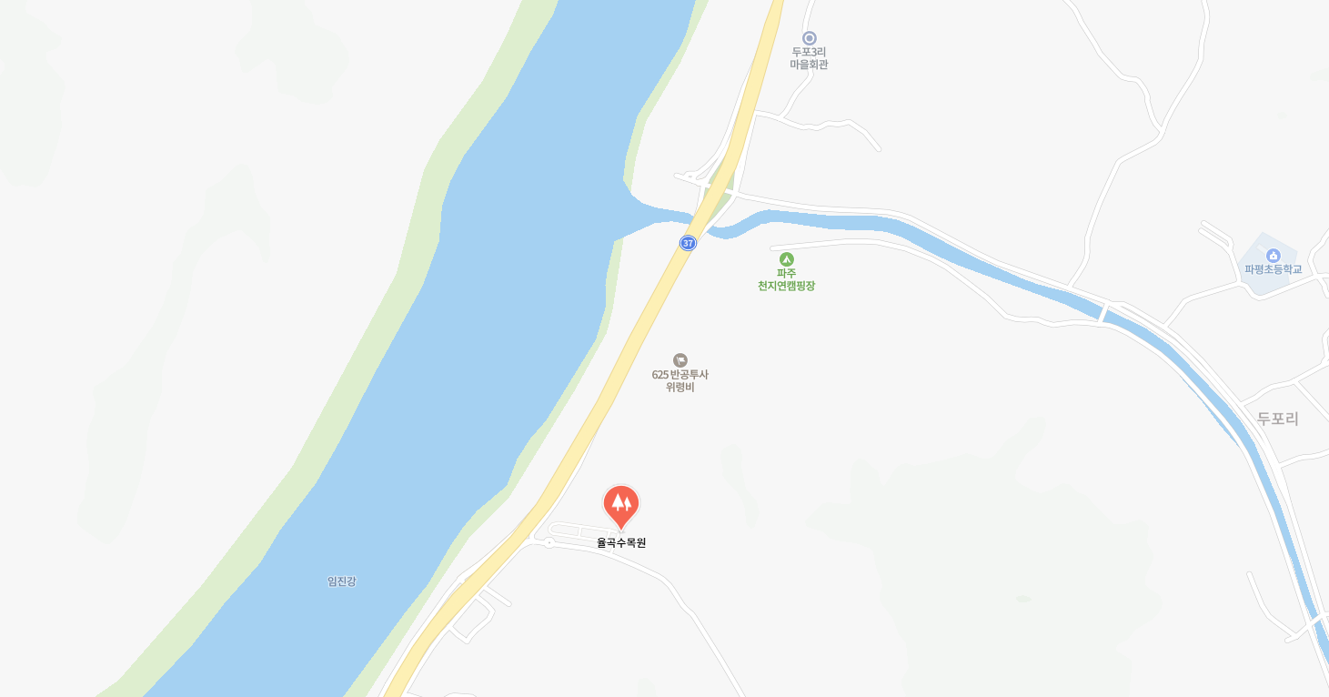 율곡수목원 지도