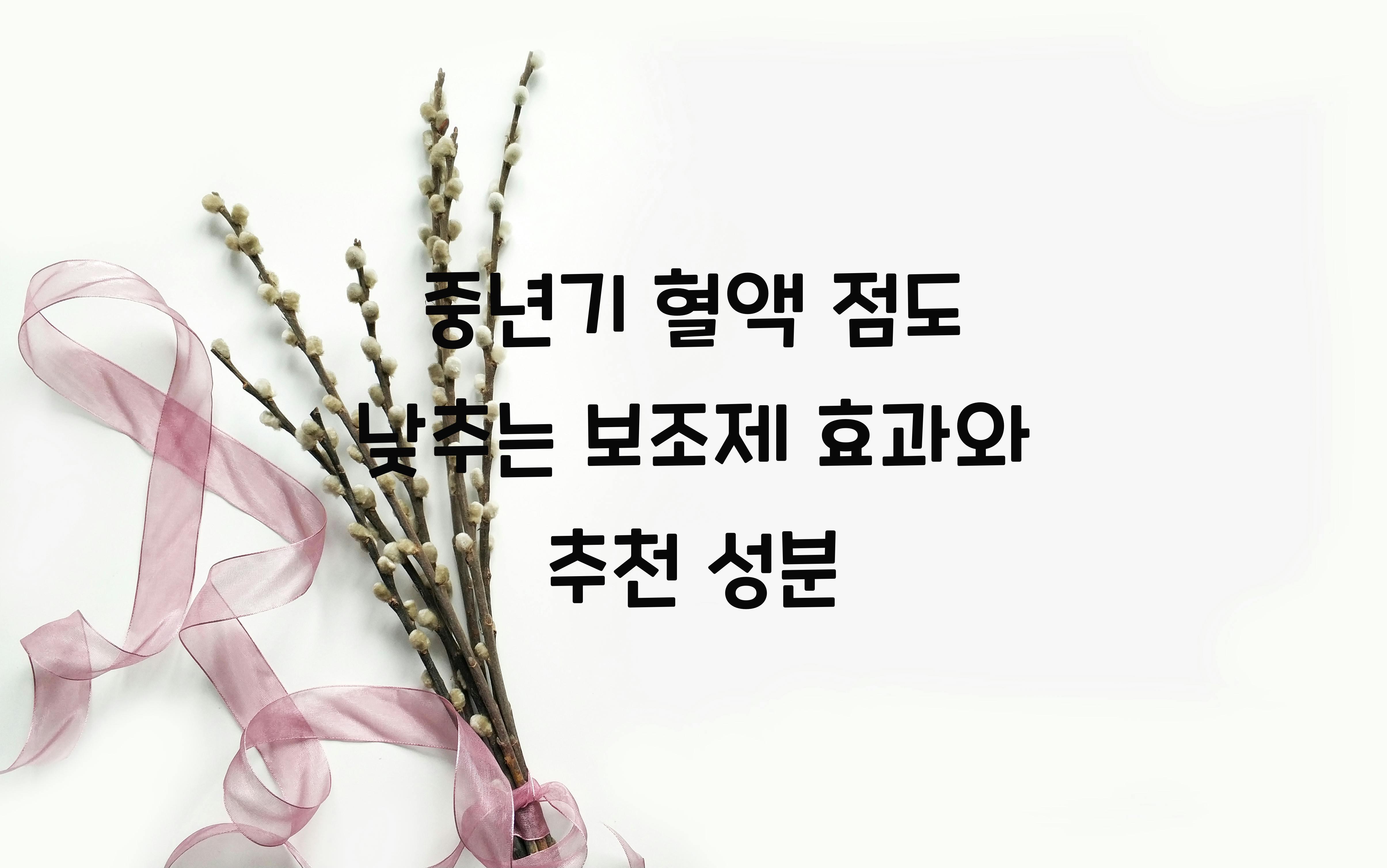 중년기 혈액 점도 낮추는 보조제