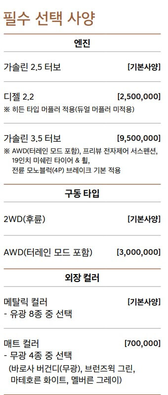 GV70 필수사양