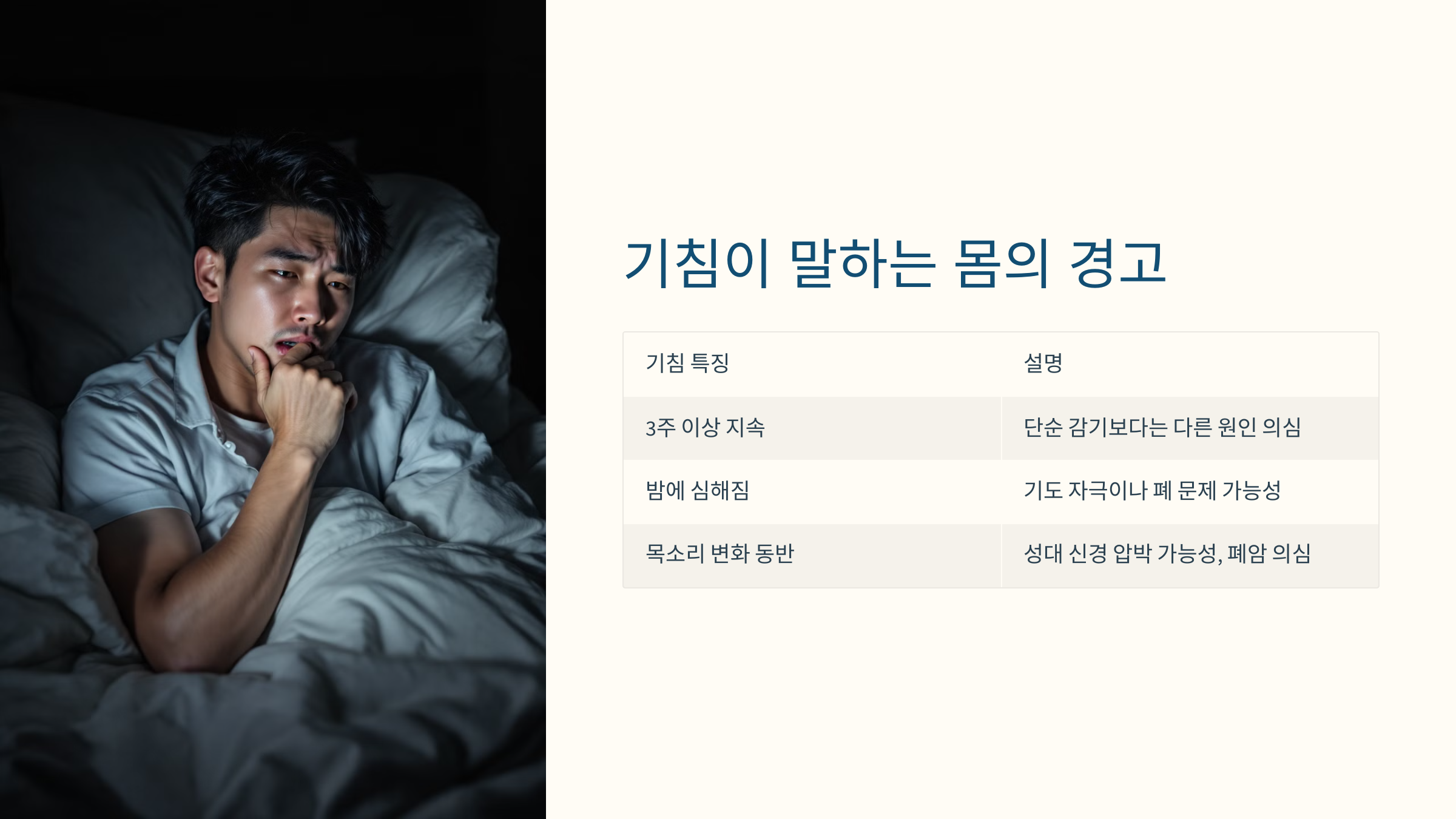 기침이 말하는 몸의 경고